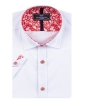 Garnished Short Sleeve Mens Shirt SS 7896 - Thumbnail