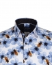 Luxury Bees Printed Long Sleeved Mens Shirt SL 6715 - Thumbnail