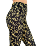 Luxury Black and Gold Womens Leggings TY 004 - Thumbnail