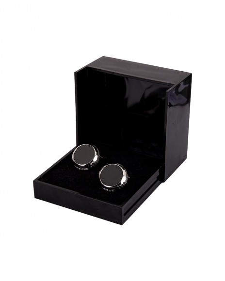 MAKROM - Luxury Black Enamel Tuxedo Cufflinks C 05