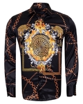 Luxury Chains Printed Long Sleeved Mens Shirt SL 6750 - Thumbnail