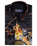 Luxury Chains Printed Long Sleeved Mens Shirt SL 6750 - Thumbnail