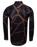 Luxury Chains Printed Long Sleeved Mens Shirt SL 6750 - Thumbnail