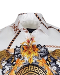 Luxury Chains Printed Long Sleeved Mens Shirt SL 6750 - Thumbnail