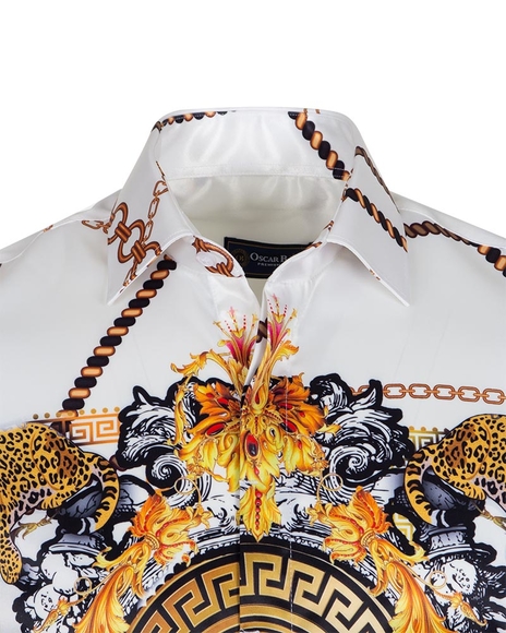 Luxury Chains Printed Long Sleeved Mens Shirt SL 6750