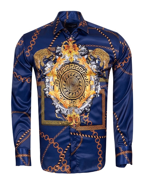 Luxury Chains Printed Long Sleeved Mens Shirt SL 6750