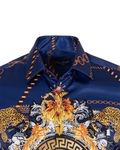 Luxury Chains Printed Long Sleeved Mens Shirt SL 6750 - Thumbnail