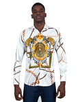 Luxury Chains Printed Long Sleeved Mens Shirt SL 6750 - Thumbnail