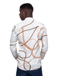 Luxury Chains Printed Long Sleeved Mens Shirt SL 6750 - Thumbnail