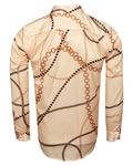 Luxury Chains Printed Long Sleeved Mens Shirt SL 6750 - Thumbnail