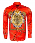 Luxury Chains Printed Long Sleeved Mens Shirt SL 6750 - Thumbnail