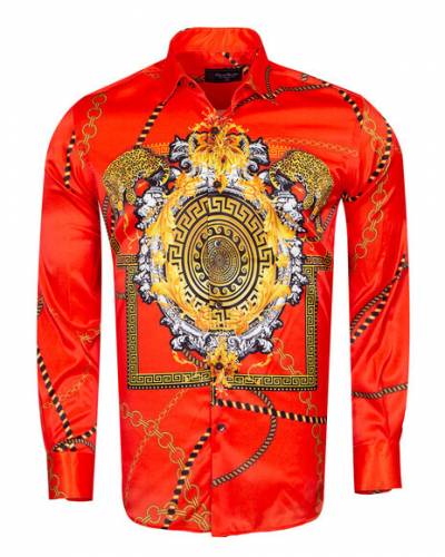 Luxury Chains Printed Long Sleeved Mens Shirt SL 6750