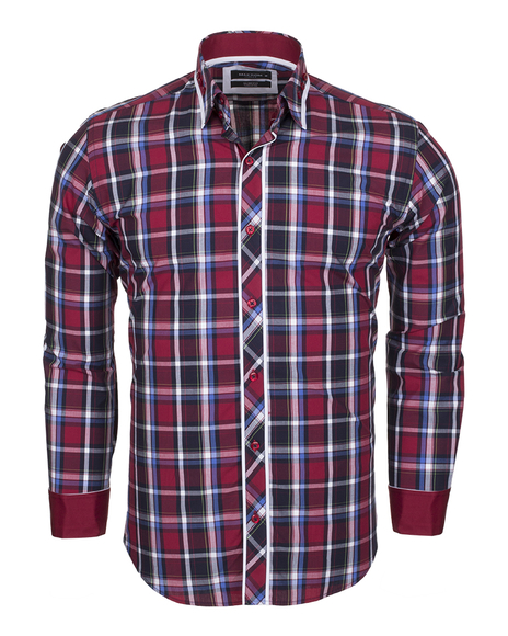 Luxury Check Multicolor Cotton Long Sleeved Mens Shirt SL 5403