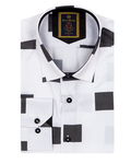 Luxury Check Pattern Printed Long Sleeved Mens Shirt SL 6312 - Thumbnail