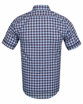 Luxury Check Short Sleeved Shirt with Chest Pocket SS 6050 - Thumbnail