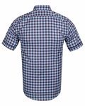 Luxury Check Short Sleeved Shirt with Chest Pocket SS 6050 - Thumbnail