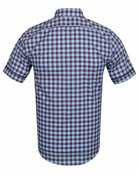 Luxury Check Short Sleeved Shirt with Chest Pocket SS 6050