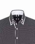 Luxury Circles Printed Double Collar Mens Shirt SL 7060 - Thumbnail