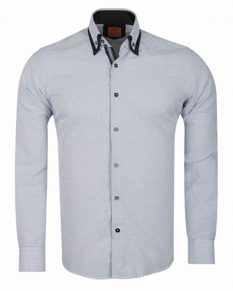 MAKROM - Luxury Classical Double Collar Long sleeved Mens Shirt SL 6615