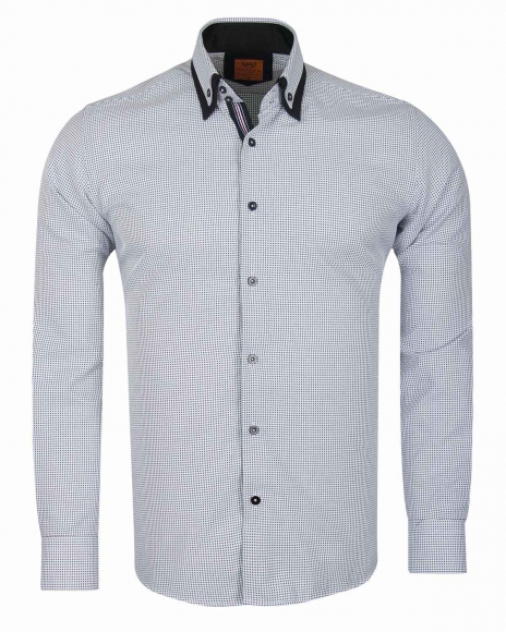 Luxury Classical Double Collar Long sleeved Mens Shirt SL 6615