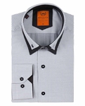 Luxury Classical Double Collar Long sleeved Mens Shirt SL 6615 - Thumbnail