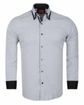 Luxury Classical Double Collar Long sleeved Mens Shirt SL 6615 - Thumbnail