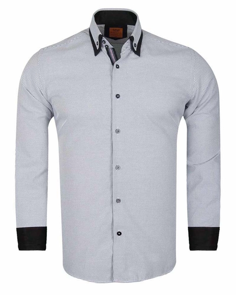 Luxury Classical Double Collar Long sleeved Mens Shirt SL 6615
