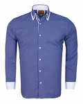 Luxury Classical Double Collar Long sleeved Mens Shirt SL 6615 - Thumbnail