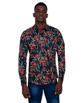 Luxury Collar Contrast and Cuff Insert Mens Shirt SL 6830 - Thumbnail