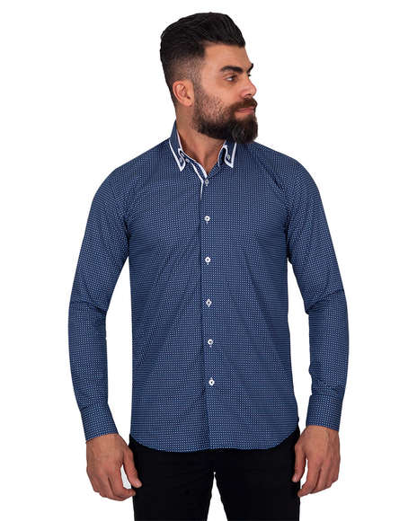 Luxury Double Collar Shirt For Men's Online Shop & Sale | Makrom