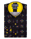 Luxury Colors Printed Pure Cotton Mens Shirt SL 6836 - Thumbnail