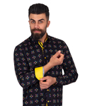 Luxury Colors Printed Pure Cotton Mens Shirt SL 6836 - Thumbnail