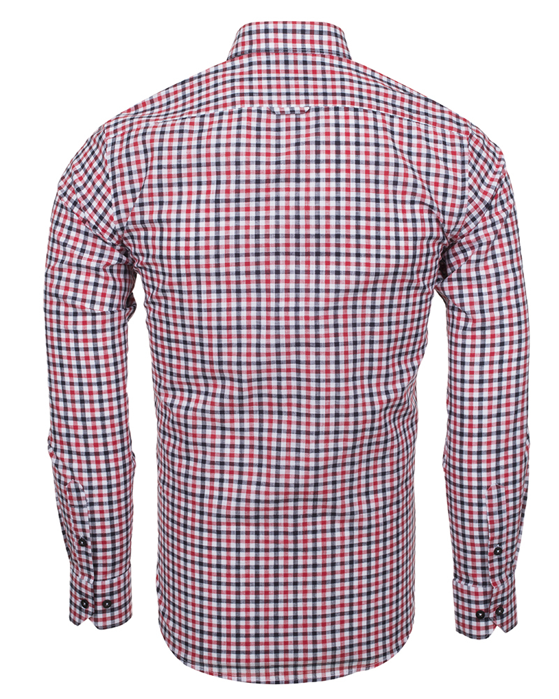 Luxury Cotton Check Classical Long Sleeved Mens Shirt SL 5849 Makrom