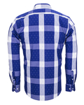 Luxury Cotton Check Classical Long Sleeved Mens Shirt SL 5990 - Thumbnail