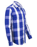 Luxury Cotton Check Classical Long Sleeved Mens Shirt SL 5990 - Thumbnail