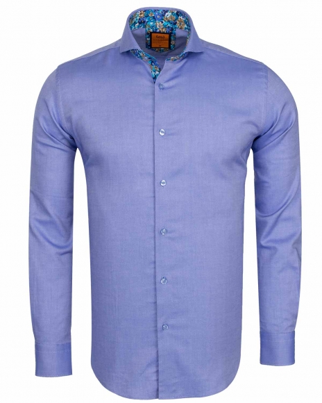 MAKROM - Luxury Cutaway Plain Long Sleeved Shirt with Inside Details SL 5953