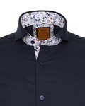 Luxury Cutaway Plain Long Sleeved Shirt with Inside Details SL 5953 - Thumbnail