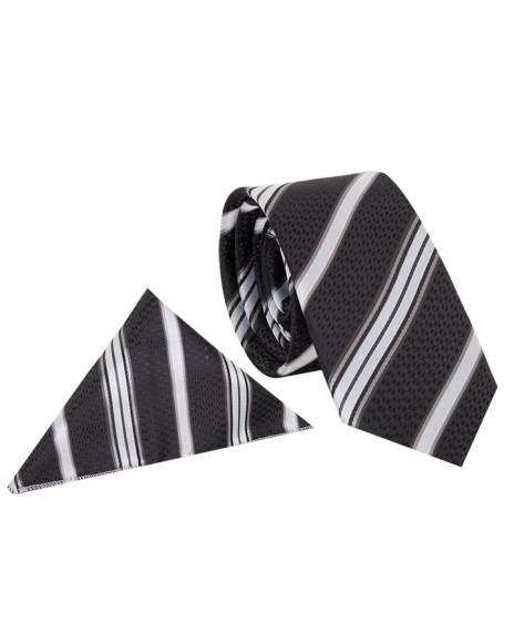 MAKROM - Luxury Diamond and Striped Design Business Necktie KR 08 (Thumbnail - )