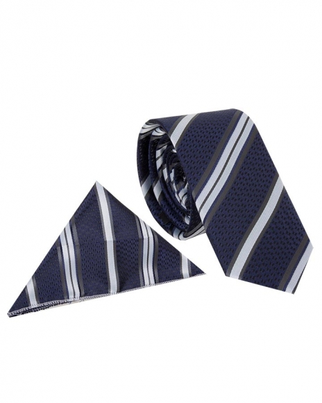 MAKROM - Luxury Diamond and Striped Design Business Necktie KR 08 (Thumbnail - )