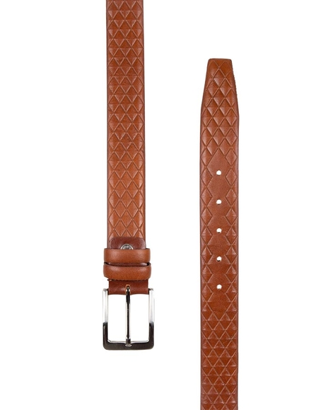 Luxury Diamond Pattern Leather Belt B 20