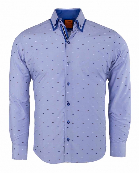 MAKROM - Luxury Double Collar Long Sleeved Mens Shirt SL 6496 (Thumbnail - )