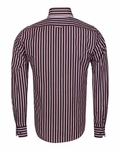 Luxury Double Collar Long Sleeved Striped Mens Shirt SL 5187 - Thumbnail