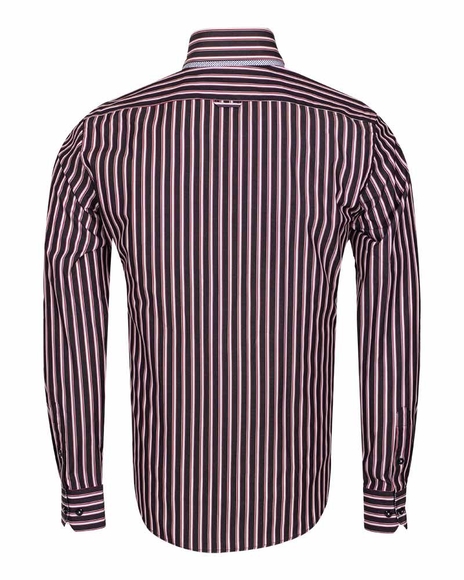 Luxury Double Collar Long Sleeved Striped Mens Shirt SL 5187