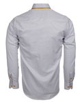 Luxury Double Collar Plain Long Sleeved Mens Shirt with Inside Details SL 5514 - Thumbnail