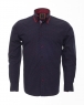 Luxury Double Collar Polka Dot Printed Long Sleeved Mens Shirt SL 6352 - Thumbnail