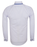 Luxury Double Collar Polka Dot Printed Long Sleeved Mens Shirt SL 6352 - Thumbnail