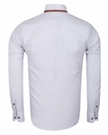 Luxury Double Collar Textured Long Sleeved Mens Shirt SL 6616 - Thumbnail