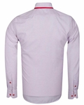 Luxury Double Collar Textured Long Sleeved Mens Shirt SL 6616 - Thumbnail