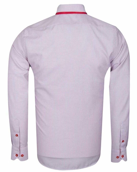 Luxury Double Collar Textured Long Sleeved Mens Shirt SL 6616