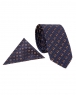 Luxury Double Line Printed Quality Necktie KR 15 - Thumbnail